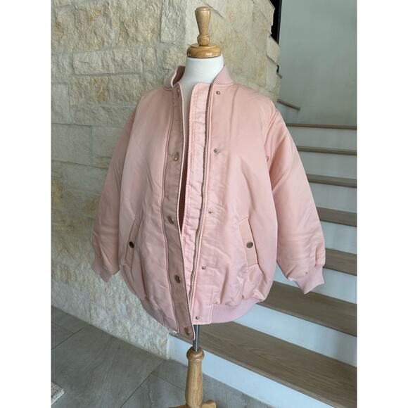 Sezane Riche Bomber Coat in Powder Pink M 38 US 6 - Picture 10 of 11